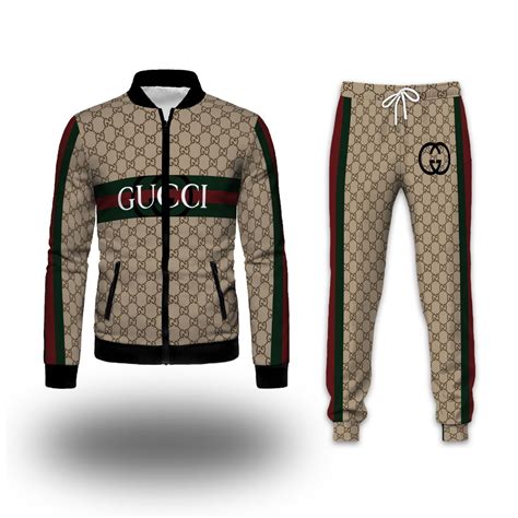 gucci tracksuit mens dhgate|Gucci men's tracksuit set.